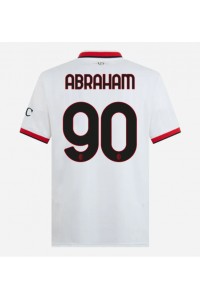 AC Milan Tammy Abraham #90 Jalkapallovaatteet Vieraspaita 2024-25 Lyhythihainen